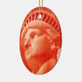 Rote Freiheitsstatue Keramikornament (Links)