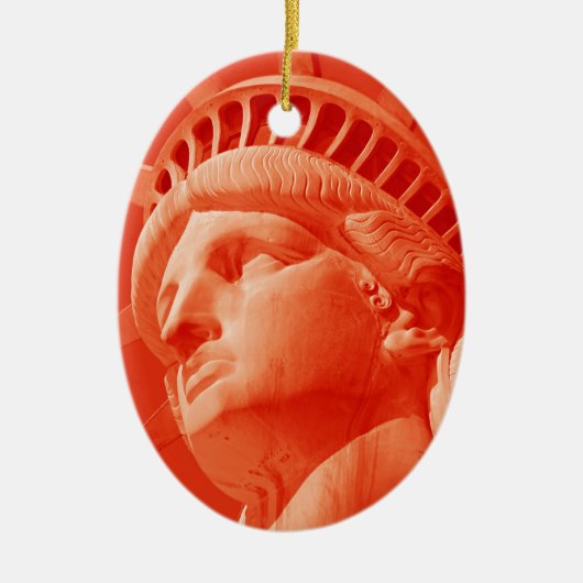 Rote Freiheitsstatue Keramikornament (Vorne)