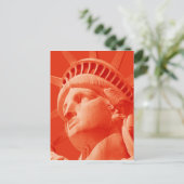 Rote Freiheitsstatue Postkarte (Stehend Vorderseite)