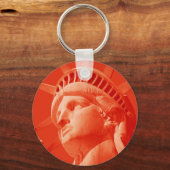 Rote Freiheitsstatue Schlüsselanhänger (Vorderseite)