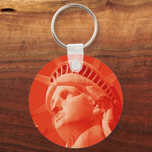 Rote Freiheitsstatue Schlüsselanhänger (Vorderseite)