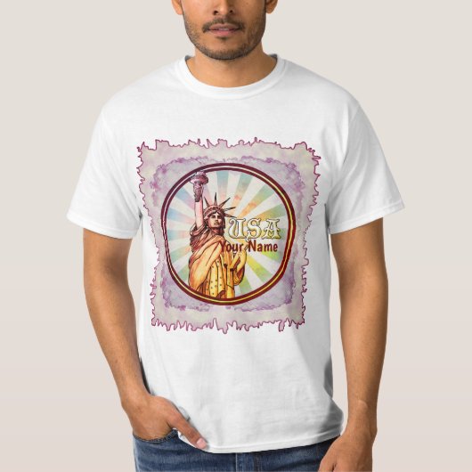 Rote Freiheitsstatue T - Shirt (Vorderseite)