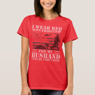 Rote Freitag-Shirts für Veteranen-Militär-Eheman T-Shirt