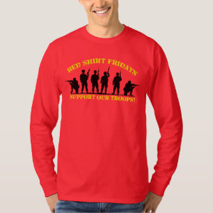 Rote Freitag-Unterstützung unser Truppe-langes T-Shirt