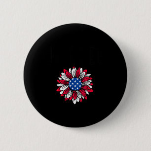 Rote Freitage Sonnenblumenflagge USA erinnere jede Button