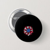 Rote Freitage Sonnenblumenflagge USA erinnere jede Button (Vorne & Hinten)