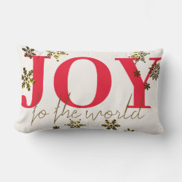 Rote Freude an den Schneeflocken der Welt Lendenkissen