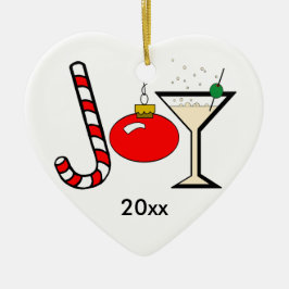 Rote Freude an der Weihnachtsandenken-Verzierung Keramik Ornament