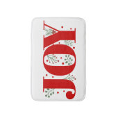 Rote Freude mit Beeren Weihnachtsfeiertag Badematte (Vorderseite Vertikal)