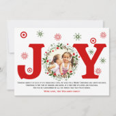 Rote Freude und Weihnachten Blumenkranz Foto (Vorderseite)