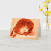 Rote Freuden-Mohnblumen-kundengerechte Karte (Gelbe Blume)