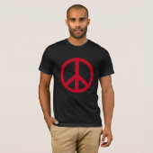 Rote Friedenszeichen-Produkte T-Shirt (Vorne ganz)
