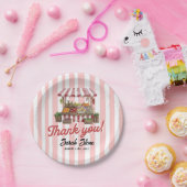 Rote Frisch-auf-dem-Markt-Brautparty Pappteller (Party)