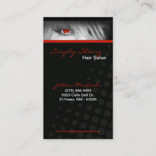 Rote Friseursalon-Kosmetiksalon Boutiq Visitenkarte