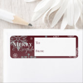 Rote, fröhliche und helle Schneeflocken von und na (Insitu)