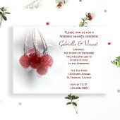 Rote Frostbeeren Winterdusche Einladung