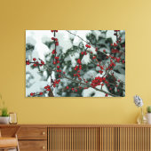 Rote Frozen Berries Winter Gestricke Leinwand Art (Insitu (Wohnzimmer))