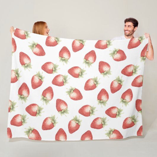 Rote Frucht Erdbeeren Fleecedecke (Beispiel)