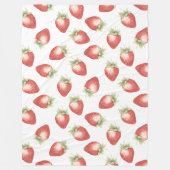 Rote Frucht Erdbeeren Fleecedecke (Vorderseite)