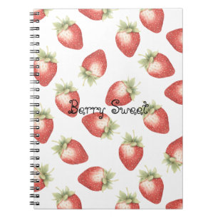 Rote Frucht Erdbeeren Notizblock