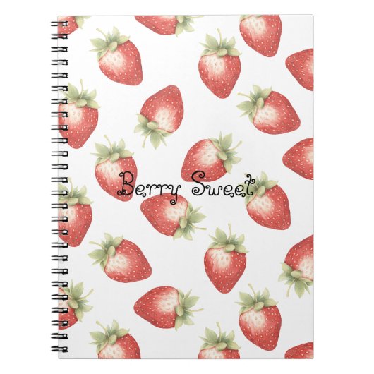 Rote Frucht Erdbeeren Notizblock (Vorderseite)