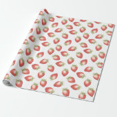 Rote Früchte Erdbeeren Geburtstag Geschenkpapier (Ungerollt)