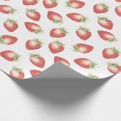 Rote Früchte Erdbeeren Geburtstag Geschenkpapier (Ecke)