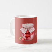 Rote Früchte Erdbeeren Glas Kaffeetasse (Vorderseite Links)