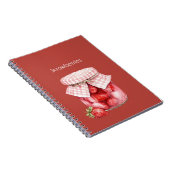 Rote Fruchte Erdbeeren Glas Notizblock (Rechte Seite)