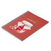 Rote Fruchte Erdbeeren Glas Notizblock (Linke Seite)