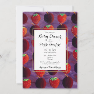 Rote Früchte Land Baby Shower / Sprinkle Einladung