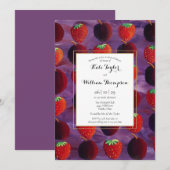 Rote Früchte Land Elegante Probe Abendessen Einladung (Vorne/Hinten)