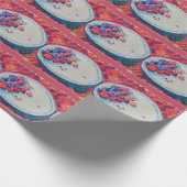 Rote Früchte-Schale Geschenkpapier (Ecke)