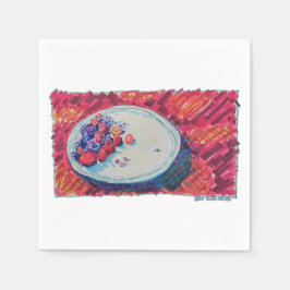 Rote Früchte-Schale Serviette