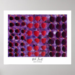Rote Fruchtfarbe Poster