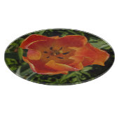 rote Frühlingsblume Schneidebrett (Ecke)
