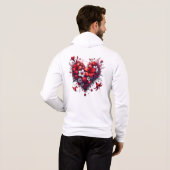 Rote Frühlingsblumen Herz-53476 Hoodie (Schwarz voll)