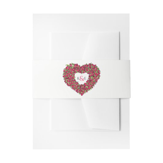 Rote Frühlingtulips zeichnend Hochzeit Einladungsbanderole (Vorderseite Beispiel)