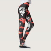 Rote Füchse: Dunkler Hintergrund Nahtlos. Leggings (Rechts)