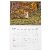 Rote Füchse im Herbstkalender Kalender (Mär 2027)