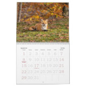 Rote Füchse im Herbstkalender Kalender (Mär 2026)