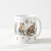 Rote Füchse, klassische Tasse, 11 oz Kaffeetasse (VorderseiteRechts)