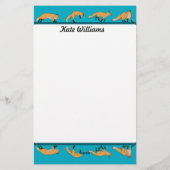 Rote Füchse Personalisiert Briefpapier (Rückseite)