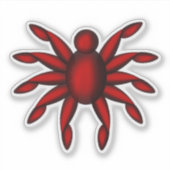 Rote fünfarmige Wanze Aufkleber (Vorderseite)