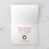 Rote Funkeln aufgeprägte Feiertagskarte (Innenseite)