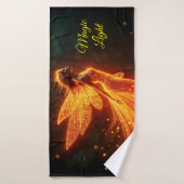 Rote funkelnd feurige Girl Fantasy Glitzer Magie Badehandtuch (Badehandtuch)