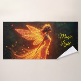 Rote funkelnd feurige Girl Fantasy Glitzer Magie Badehandtuch