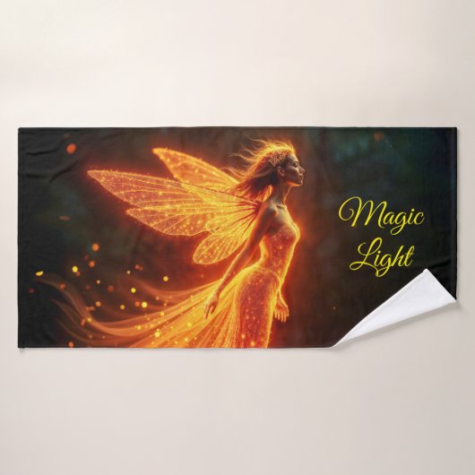 Rote funkelnd feurige Girl Fantasy Glitzer Magie Badehandtuch (Badehandtuch)
