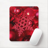 Rote funkelnd Schneeflocke Mousepad (Mit Mouse)