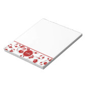 rote Fußbälle personalisiert Notizblock (Rotiert)